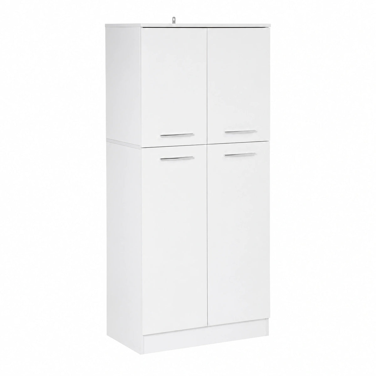 HOMCOM Mobile Credenza da Cucina con Armadietti e Ripiani Regolabili, per Sala da Pranzo e Soggiorno, 59x31x155 cm, Bianco