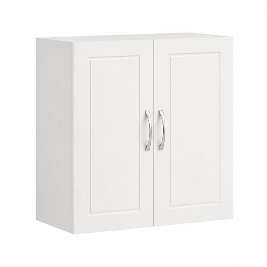 Mobile Pensile da Bagno SoBuy con Ante, Bianco, 60x30x60 cm