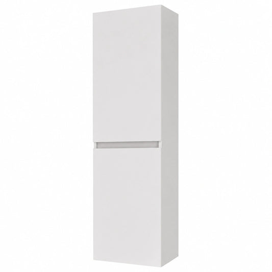 Armadio Colonna Bagno Multiuso 35x20x120cm con 2 Ante e 4 Ripiani, Bianco Opaco