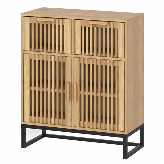Mobile in legno e ferro con ante e cassetti, 60x30x75 cm, versatile per ufficio, corridoio e lavanderia