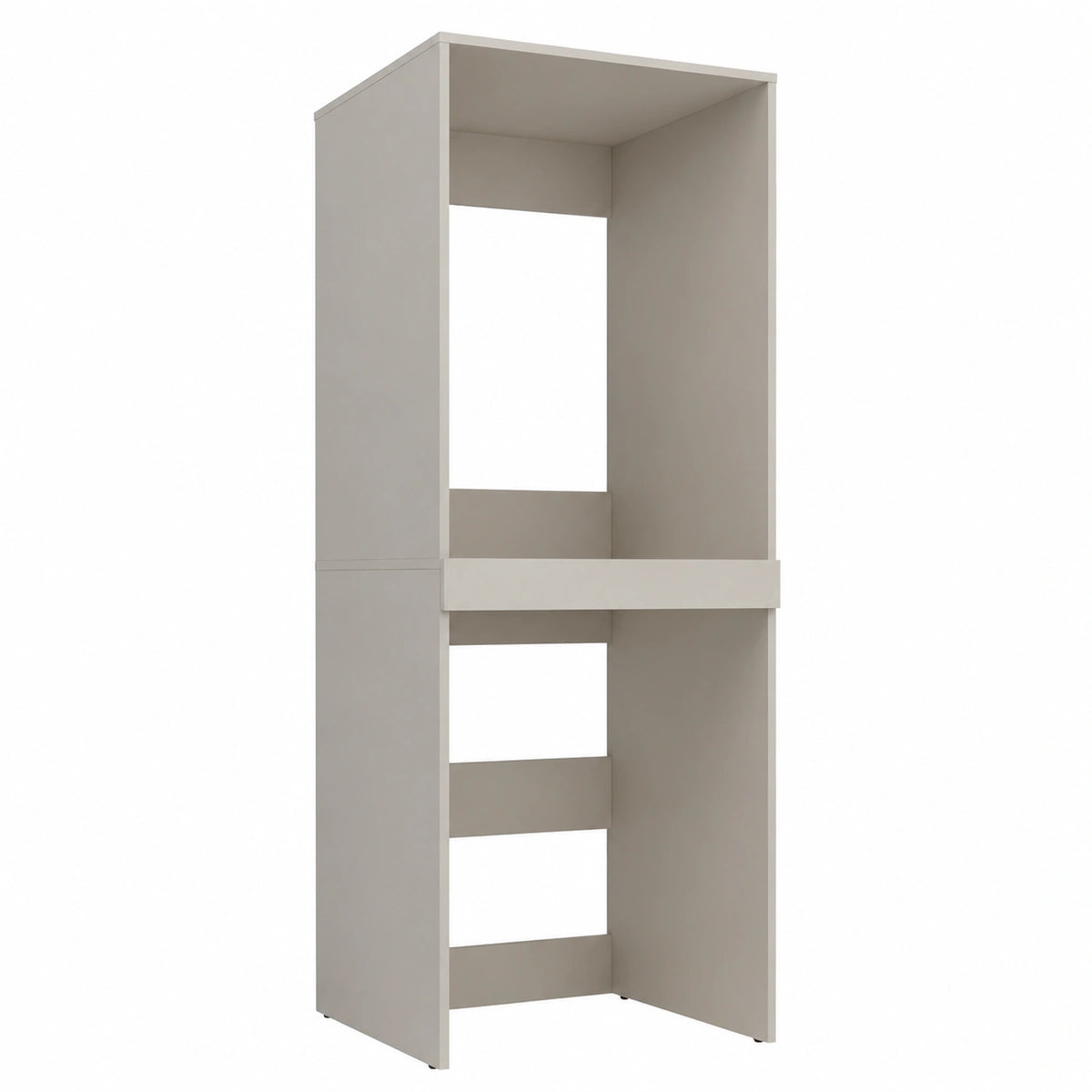 Colonna Lavatrice Asciugatrice Salvaspazio LUNA con Mensola Estraibile, Ripiani Robusti, per Bagno e Lavanderia, 183,7x65x66 cm Beige Cachemire