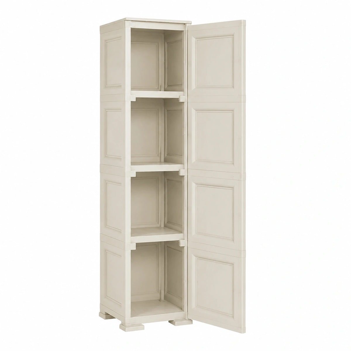 AKITAInk Armadio Salvaspazio 4 Moduli Angora 40x43x164 cm, Versatile per Bagno e Casa