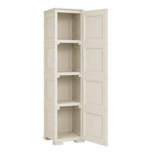 AKITAInk Armadio Salvaspazio 4 Moduli Angora 40x43x164 cm, Versatile per Bagno e Casa